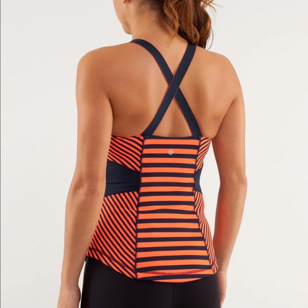 Lululemon Work It Out Tank Sea Stripe Light Flare